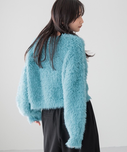 LOWRYS FARM（ローリーズファーム）の「シャギープルオーバーLS　240805（ニット/セーター・レディース・ブラック/アイボリー/オレンジ/ブルー・FREE）」の20枚目の写真