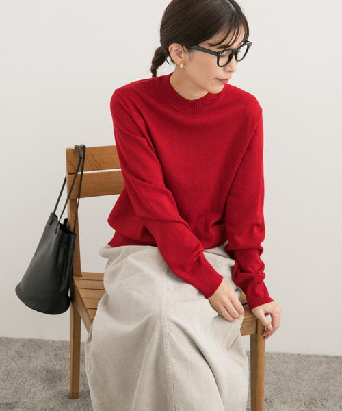 セール】ウォッシャブルウールハイネックプルオーバー（ニット