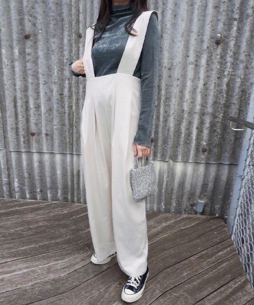 ツイルハイウエストサロペット（サロペット/オーバーオール）｜Doux Belle（ドゥーベル）