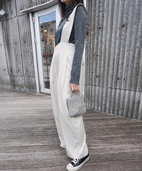 ツイルハイウエストサロペット（サロペット/オーバーオール）｜Doux Belle（ドゥーベル）