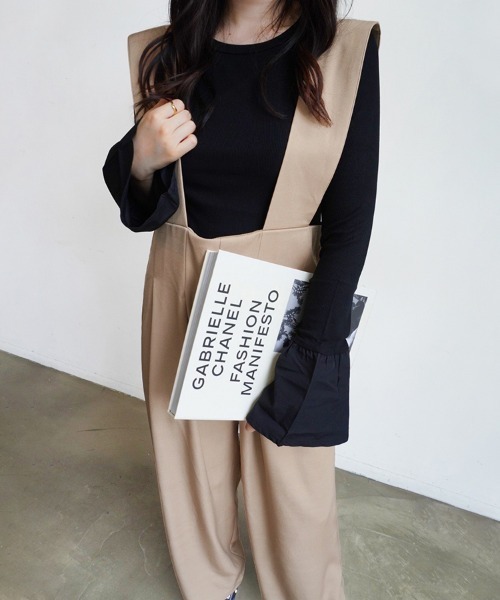 ツイルハイウエストサロペット（サロペット/オーバーオール）｜Doux Belle（ドゥーベル）