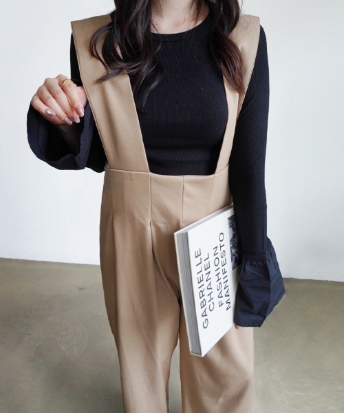 ツイルハイウエストサロペット（サロペット/オーバーオール）｜Doux Belle（ドゥーベル）