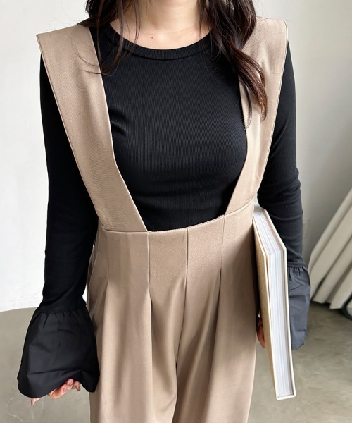 ツイルハイウエストサロペット（サロペット/オーバーオール）｜Doux Belle（ドゥーベル）