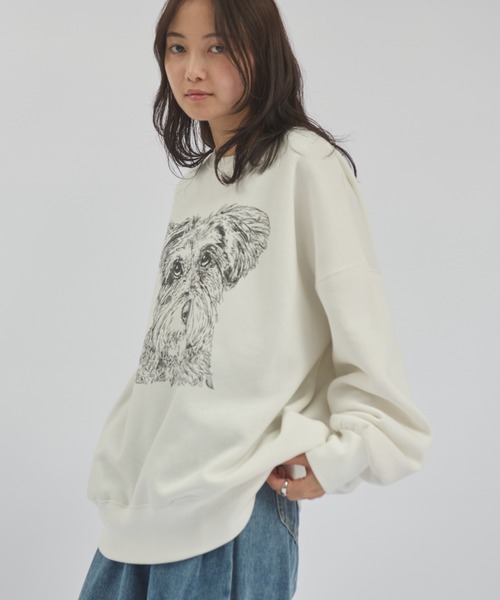 mindseeker スウェット オーバーサイズ フェード プリント デザイナー Front Logo Light Sweat（スウェット）｜mindseeker（マインド