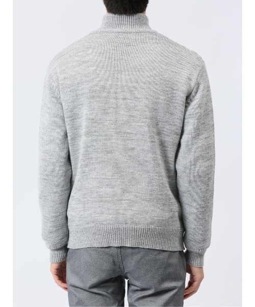 【セール】m.f.エディトリアル メンズ ストレッチ ハンドウォッシャブル 裏地付き 編地切替 ニットアウター（カーディガン/ボレロ）｜m.f.editorial（エムエフエディトリアル）