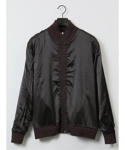 【セール】m.f.エディトリアル メンズ ストレッチ ハンドウォッシャブル 裏地付き 編地切替 ニットアウター（カーディガン/ボレロ）｜m.f.editorial（エムエフエディトリアル）