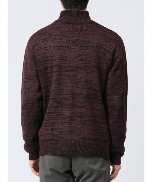 【セール】m.f.エディトリアル メンズ ストレッチ ハンドウォッシャブル 裏地付き 編地切替 ニットアウター（カーディガン/ボレロ）｜m.f.editorial（エムエフエディトリアル）