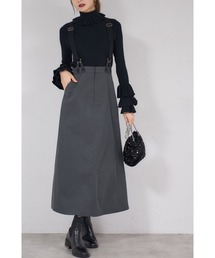 【ZOZO限定】サスペンダー付きフレアスカート