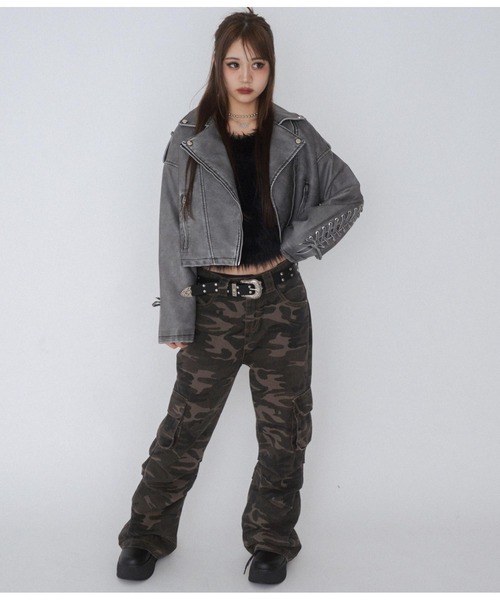 ANAP GｉRL（アナップガール）の「【ティーンズライン】スタッズ ウエスタン ベルト（ベルト・キッズ・ブラック・FREE）」の7枚目の写真