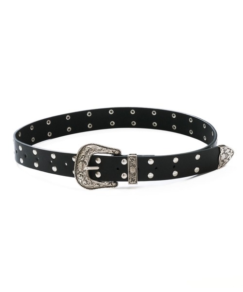 ANAP GｉRL（アナップガール）の「【ティーンズライン】スタッズ ウエスタン ベルト（ベルト・キッズ・ブラック・FREE）」の9枚目の写真