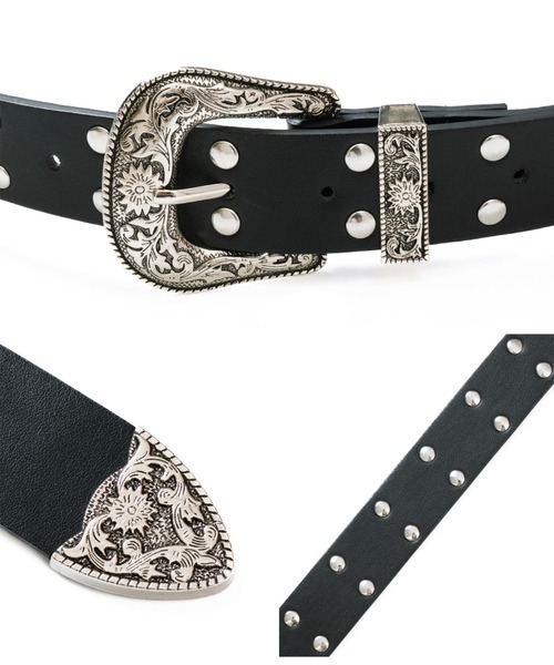 ANAP GｉRL（アナップガール）の「【ティーンズライン】スタッズ ウエスタン ベルト（ベルト・キッズ・ブラック・FREE）」の10枚目の写真