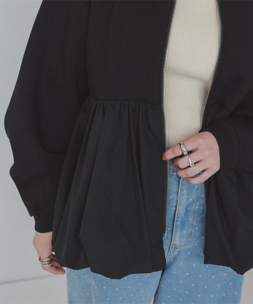 SONO ペプラムブルゾン sakishimatokyo ブルゾン アウター 異素材ドッキングペプラムブルゾン