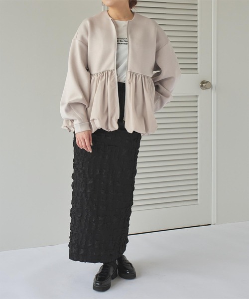 美品　TO BE CHIC ペプラム　ブルゾン　リモンタ 美品 TO BE CHIC ペプラム ブルゾン リモンタ