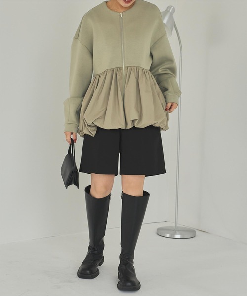 ドッキングペプラムブルゾン（ブルゾン）｜titivate（ティティベイト