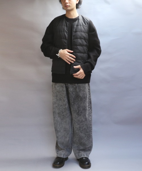 ８(eight)（エイト）の「ダウンZIPベスト（ダウンベスト・メンズ・ブラック/チャコールグレー/ベージュ/ネイビー/カーキ・MEDIUM/X-LARGE/LARGE）」の15枚目の写真