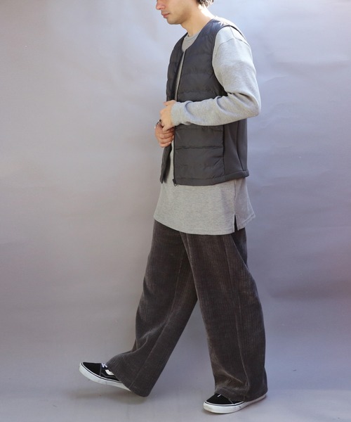 ８(eight)（エイト）の「ダウンZIPベスト（ダウンベスト・メンズ・ブラック/チャコールグレー/ベージュ/ネイビー/カーキ・MEDIUM/X-LARGE/LARGE）」の14枚目の写真