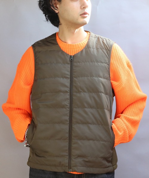 ８(eight)（エイト）の「ダウンZIPベスト（ダウンベスト・メンズ・ブラック/チャコールグレー/ベージュ/ネイビー/カーキ・MEDIUM/X-LARGE/LARGE）」の12枚目の写真