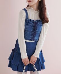 MAJESTIC LEGON | フロントレースアップビスチェ(キャミソール)