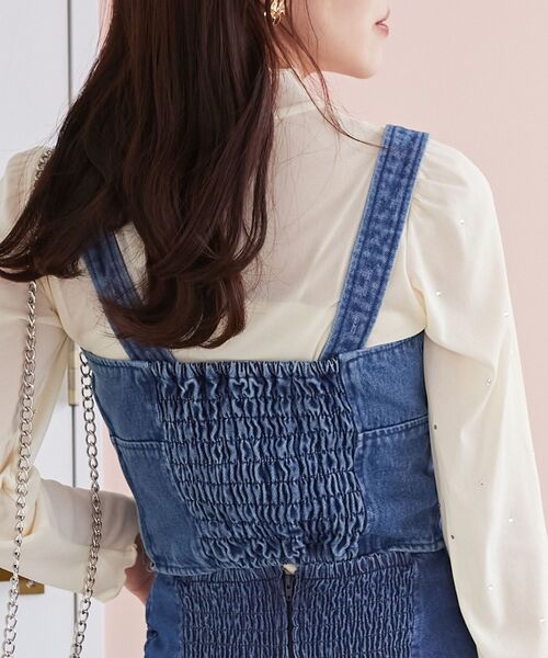 MAJESTIC LEGON(マジェスティックレゴン)の「フロントレースアップビスチェ(キャミソール・レディース・サックスブルー/ブルー/ホワイト系その他2/グレー系その他・MEDIUM)」の20枚目の写真