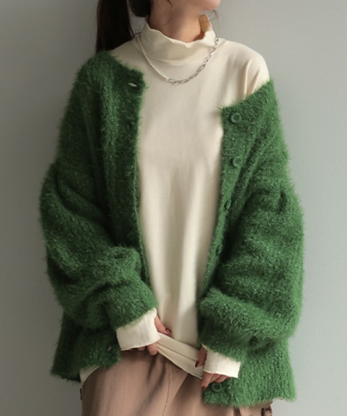 HUG.U(ハグユー)の「体感+3.2℃ 吸湿発熱メロートップス(その他トップス・レディース・ブラック/アイボリー/モカ/テラコッタ・FREE)」の4枚目の写真