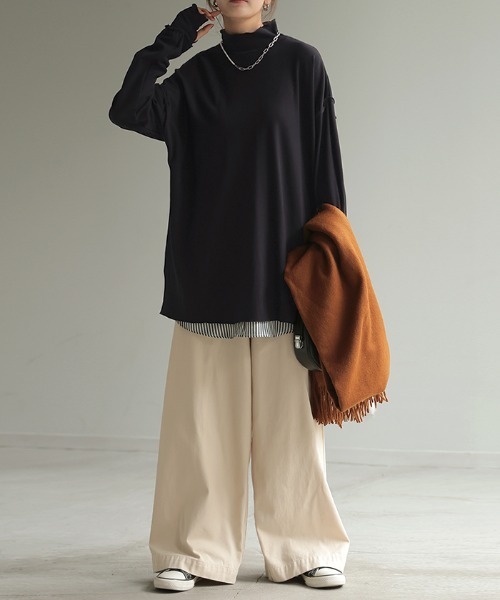 HUG.U(ハグユー)の「体感+3.2℃ 吸湿発熱メロートップス(その他トップス・レディース・ブラック/アイボリー/モカ/テラコッタ・FREE)」の16枚目の写真