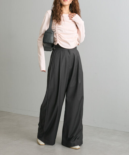 mline（エムライン）の「[mline]サイドベルトスラックス（その他パンツ・レディース・ベージュ/チャコールグレー/ブラウン・2/1）」の21枚目の写真