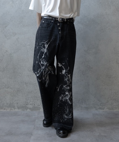 Philtheory ブリーチ＆ペイントギミックデニムパンツ 3 セール】Bleach & paint gimmick denim pants/ブリーチ