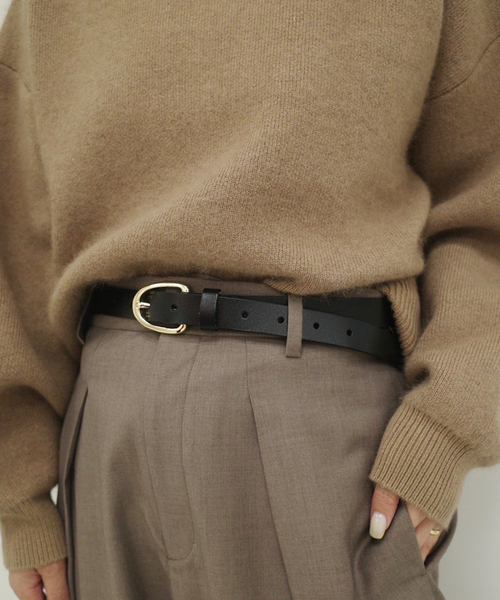 《追加》SLOBE ラウンドバックルレザーベルト（ベルト）｜SLOBE IENA（スローブイエナ）