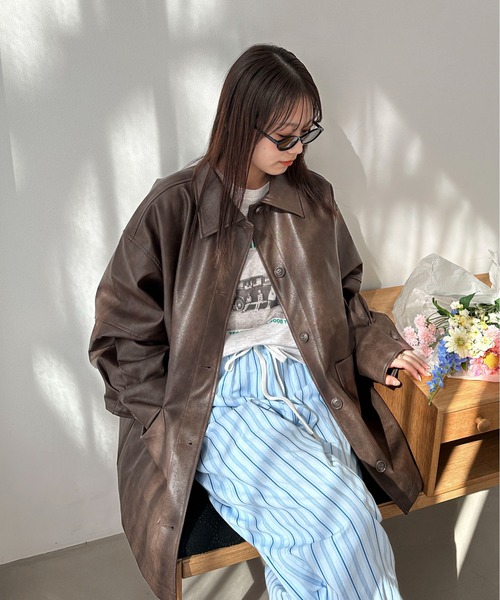 PILIT（ピリット）の「レザードロストカバーオール（カバーオール