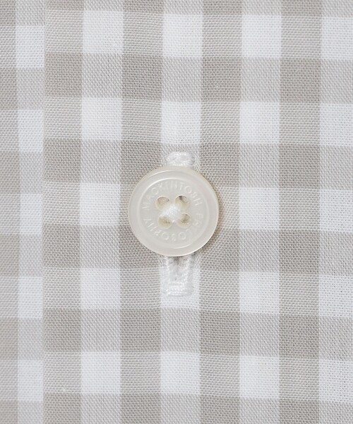 MACKINTOSH PHILOSOPHY（ﾏｯｷﾝﾄｯｼｭ ﾌｨﾛｿﾌｨｰ）の「GREY LABEL ギンガムチェックレギュラーカラーシャツ（シャツ/ブラウス・レディース・ベージュ系その他/グリーン/ブラック・2/6）」の8枚目の写真