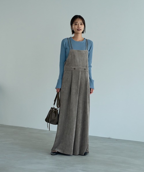 Wストラップコーデュロイサロペット（サロペット/オーバーオール