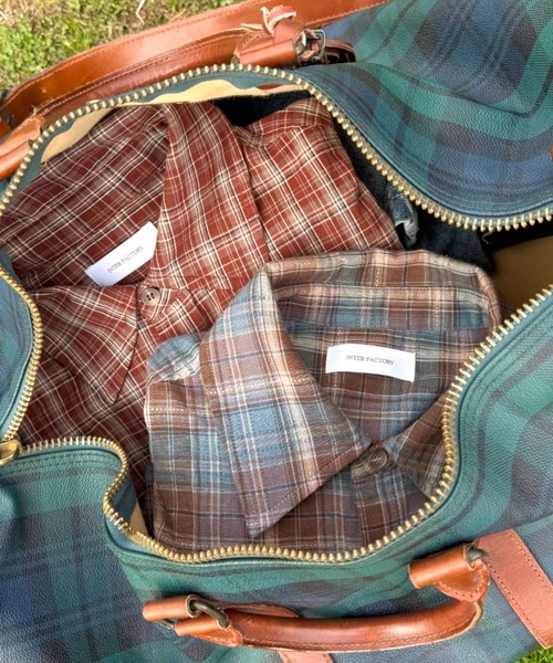 INTER FACTORY（インターファクトリー）の「りゅうせい - ロングスリーブカットオフチェックシャツ -  made in INTER FACTORY（シャツ/ブラウス・メンズ・ブルー/レッド・MEDIUM/LARGE）」の16枚目の写真