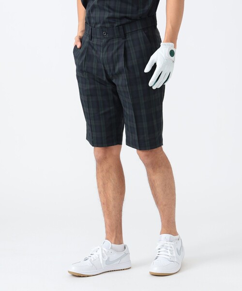 PURPLE LABEL / 撥水ストレッチ チェック ショートパンツ