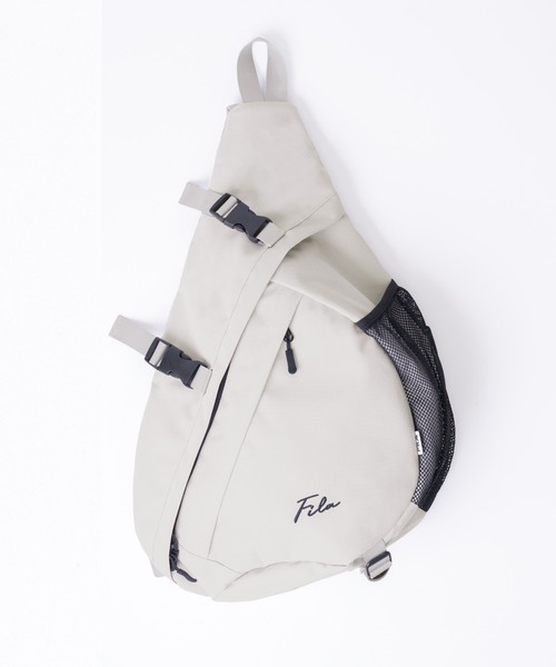 FILA（フィラ）の「FILA フィラ ブランド ロゴ 筆記体 刺繍 軽量 ワンショルダー ショルダーバッグ ボディバッグ 約25L（ボディバッグ/ウエストポーチ・メンズ・グレー/ブラック/アイボリー・FREE）」の10枚目の写真