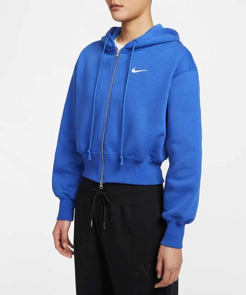 NIKE(ナイキ)の「ナイキ スポーツウェア フェニックス フリース ウィメンズ ルーズ クロップド フルジップ パーカー / Nike Sportswear Phoenix Fleece Women's Loose Cropped Full-Zip Hoodie HJ0941-480 Game Royal(パーカー・レディース・ロイヤルブルー・2XL/L/M/S/XL/XS)」の3枚目の写真