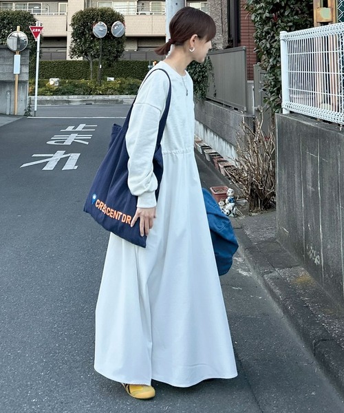 CORNERS by KR】長袖スウェットドッキングワンピース（ワンピース