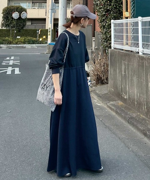 CORNERS by KR】半袖スウェットドッキングワンピース