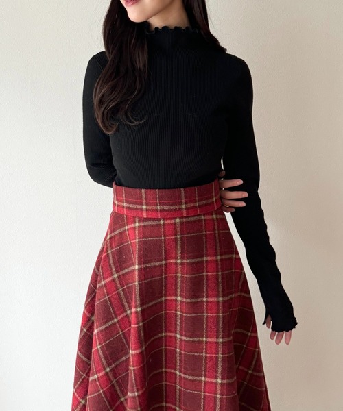 DEICY(デイシー)の「チェックフレアスカート(スカート・レディース・レッド/ブルー・0/1)」の8枚目の写真