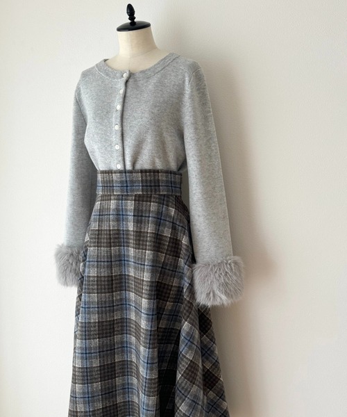 DEICY(デイシー)の「チェックフレアスカート(スカート・レディース・レッド/ブルー・0/1)」の13枚目の写真