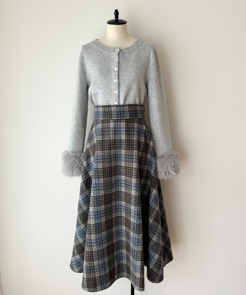 DEICY(デイシー)の「チェックフレアスカート(スカート・レディース・レッド/ブルー・0/1)」の12枚目の写真