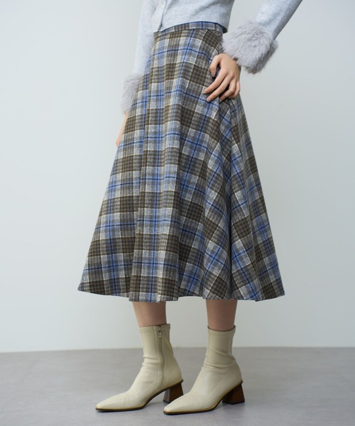 DEICY(デイシー)の「チェックフレアスカート(スカート・レディース・レッド/ブルー・0/1)」の15枚目の写真