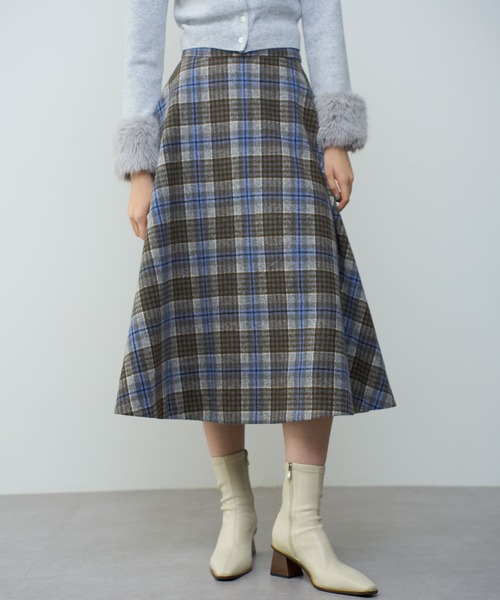 DEICY(デイシー)の「チェックフレアスカート(スカート・レディース・レッド/ブルー・0/1)」の14枚目の写真