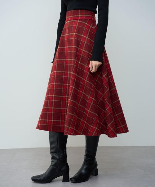 DEICY(デイシー)の「チェックフレアスカート(スカート・レディース・レッド/ブルー・0/1)」の22枚目の写真