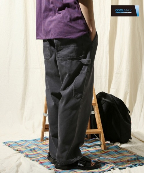 美品❣️ニコアンド　ディッキーズ❣️コラボ❣️ペインター❣️ワイド❣️パンツ❣️ブラック❣️ Dickies(ディッキーズ)】別注ライトTCツイルイージーパンツ