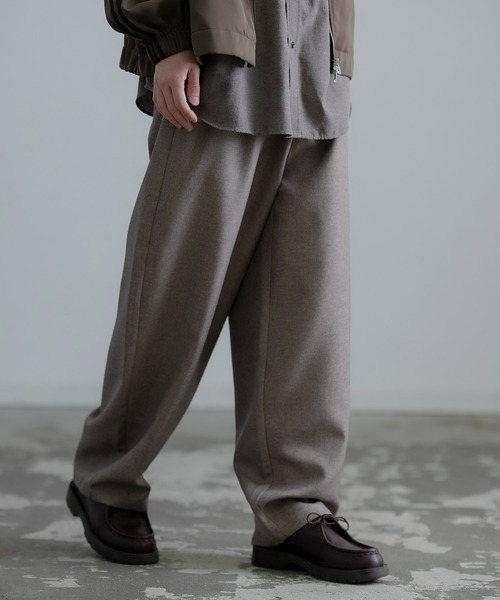 improves（インプローブス）の「ワイド タック カーブパンツ（スラックス・メンズ・グレー/ブラック/グレイッシュベージュ/ブラウン・SMALL/MEDIUM/LARGE）」の3枚目の写真