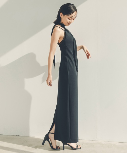 anuans シアーレイヤーキャミワンピース　グレイッシュベージュ　S　完売品 シアーレイヤーキャミワンピース（ワンピース）｜anuans（ア