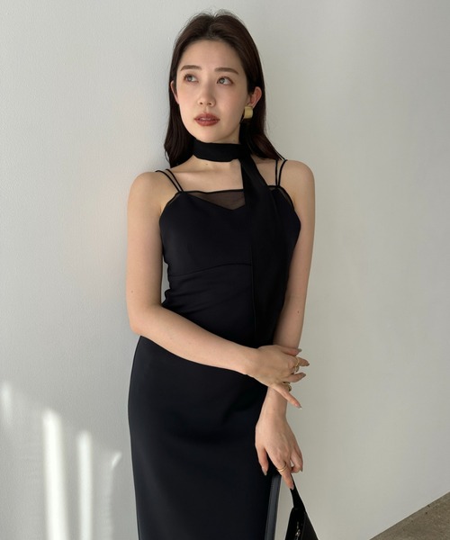 anuans シアーレイヤーキャミワンピース シアーレイヤーキャミワンピース