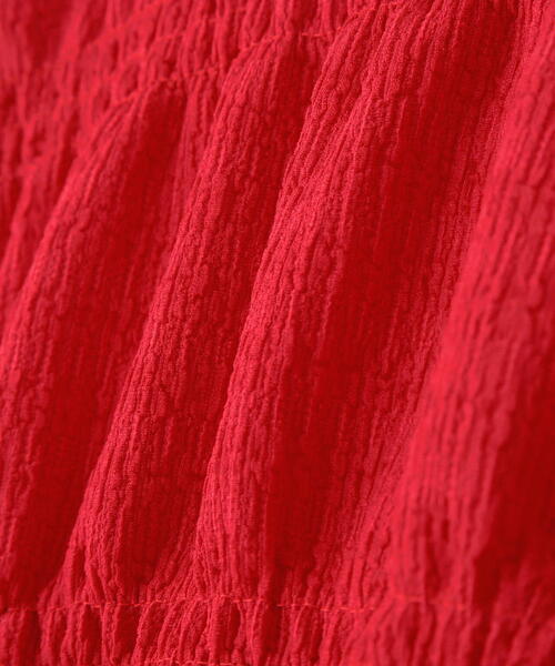 NATURAL BEAUTY BASIC（ナチュラルビューティーベーシック）の「◇シャーリングペプラムトップス（Tシャツ/カットソー・レディース・オフホワイト/ブラック/レッド・FREE）」の21枚目の写真