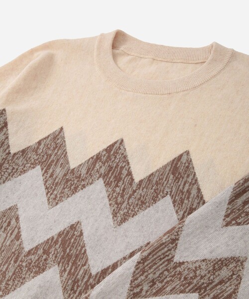 Saturdays NYC（サタデーズ ニューヨークシティ ）の「Greg Spike Sweater（ニット/セーター・メンズ・チャコールグレー/オフホワイト・M/S）」の13枚目の写真