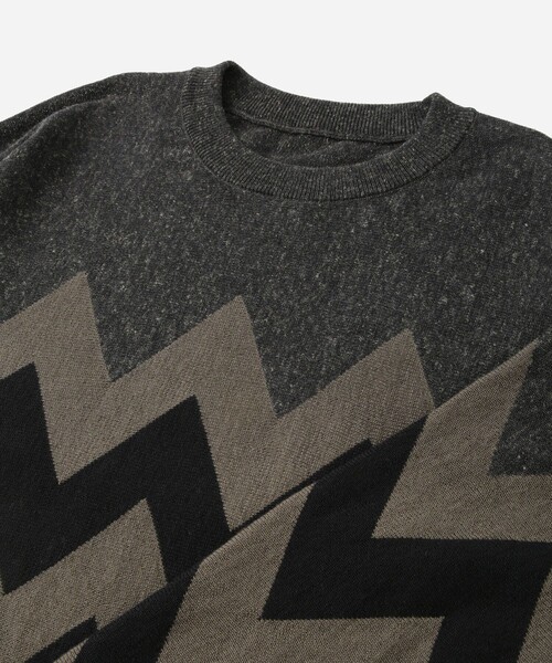 Saturdays NYC（サタデーズ ニューヨークシティ ）の「Greg Spike Sweater（ニット/セーター・メンズ・チャコールグレー/オフホワイト・M/S）」の16枚目の写真